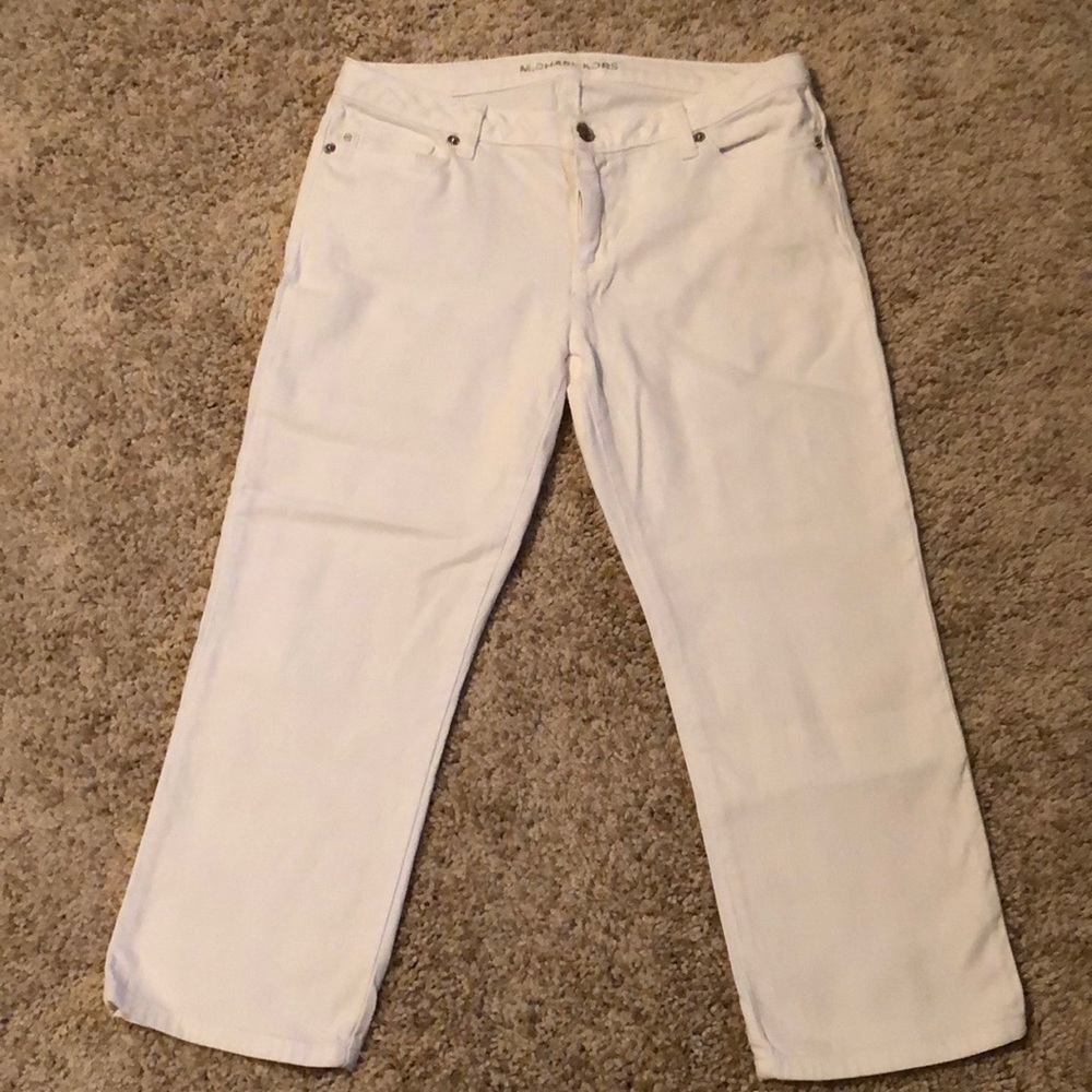 Michael Kors White Jean Capri Pants